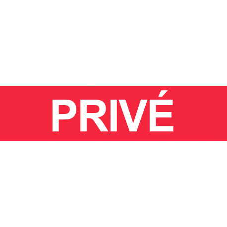 Privé rouge - 29x7cm - Autocollant(sticker)