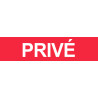 Privé rouge - 29x7cm - Sticker/autocollant