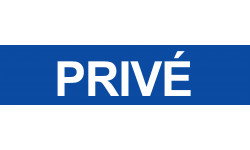 Privé bleu - 15x3.5cm - Autocollant(sticker)