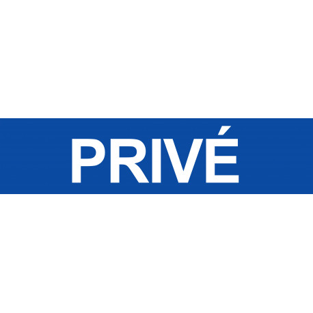 Privé bleu - 15x3.5cm - Autocollant(sticker)