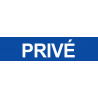 Privé bleu - 15x3.5cm - Autocollant(sticker)