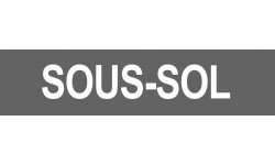 SOUS-SOL gris - 29x7cm - Autocollant(sticker)