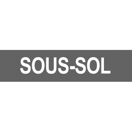 SOUS-SOL gris - 29x7cm - Autocollant(sticker)