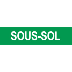 SOUS-SOL vert - 29x7cm - Sticker/autocollant
