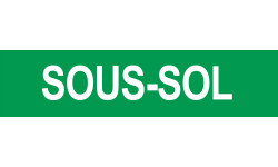 SOUS-SOL vert - 29x7cm - Autocollant(sticker)