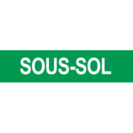 SOUS-SOL vert - 29x7cm - Autocollant(sticker)