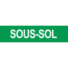 SOUS-SOL vert - 29x7cm - Sticker/autocollant