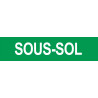 SOUS-SOL vert - 29x7cm - Autocollant(sticker)