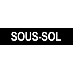 SOUS-SOL noir - 29x7cm - Sticker/autocollant