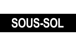 SOUS-SOL noir - 29x7cm - Autocollant(sticker)