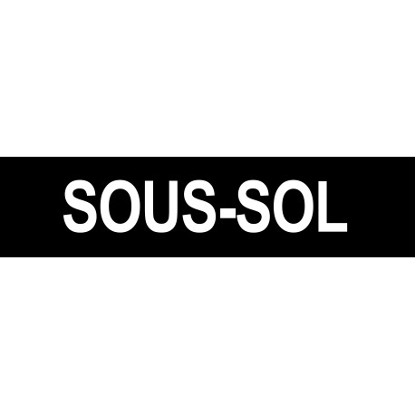 SOUS-SOL noir - 29x7cm - Autocollant(sticker)