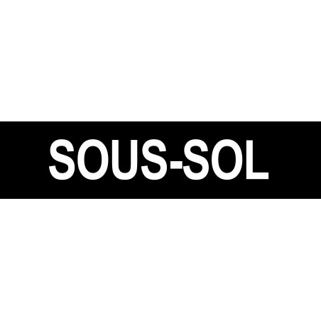 SOUS-SOL noir - 29x7cm - Autocollant(sticker)