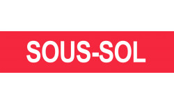 SOUS-SOL rouge - 29x7cm - Autocollant(sticker)