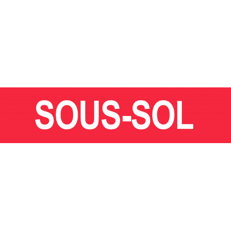 SOUS-SOL rouge - 29x7cm - Autocollant(sticker)