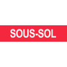 SOUS-SOL rouge - 29x7cm - Autocollant(sticker)