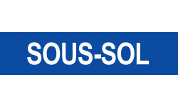 SOUS-SOL bleu - 29x7cm - Autocollant(sticker)