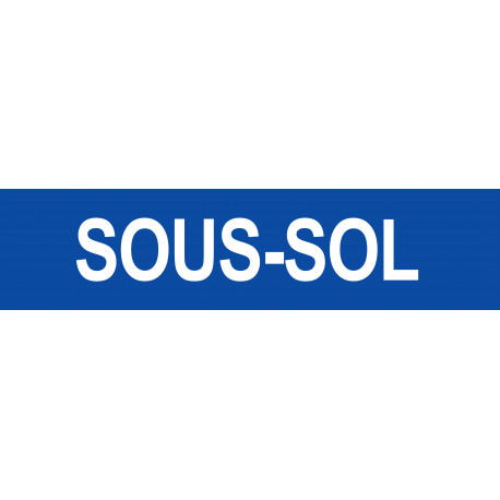 SOUS-SOL bleu - 29x7cm - Autocollant(sticker)