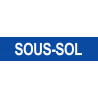 SOUS-SOL bleu - 29x7cm - Autocollant(sticker)