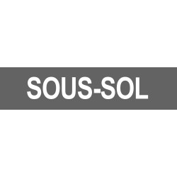 SOUS-SOL gris - 15x3.5cm - Sticker/autocollant