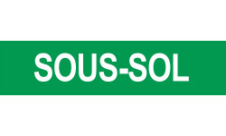 SOUS-SOL vert - 15x3.5cm - Autocollant(sticker)