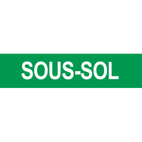 SOUS-SOL vert - 15x3.5cm - Autocollant(sticker)