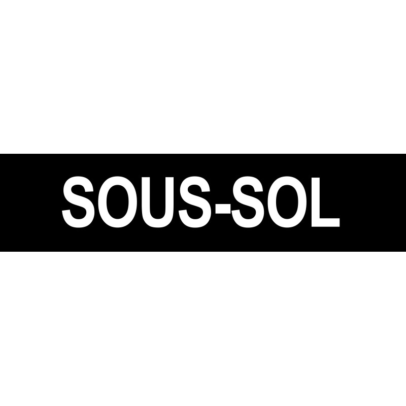 SOUS-SOL noir - 15x3.5cm - Sticker/autocollant