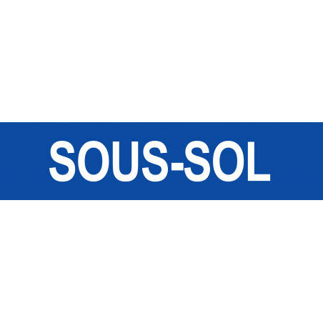 SOUS-SOL bleu - 15x3.5cm - Autocollant(sticker)