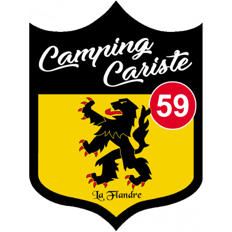 Camping car Flandre 59 - 20x15cm - Autocollant(sticker)