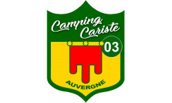 campingcariste 03 Auvergne - 10x7.5cm - Autocollant(sticker)