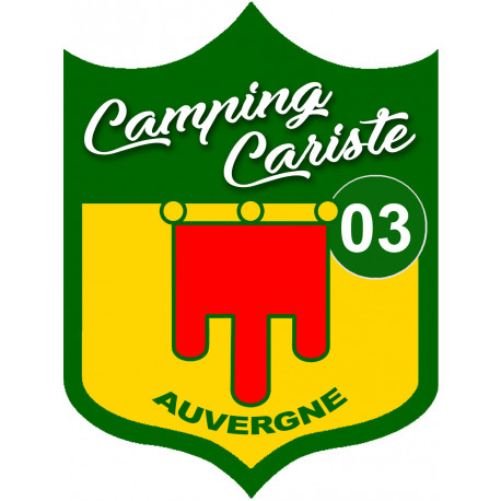 campingcariste 03 Auvergne - 10x7.5cm - Autocollant(sticker)