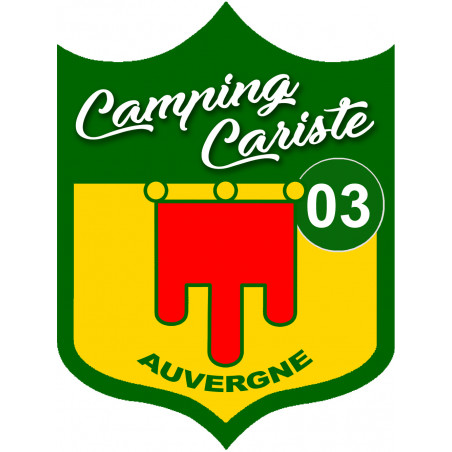 campingcariste 03 Auvergne - 10x7.5cm - Autocollant(sticker)