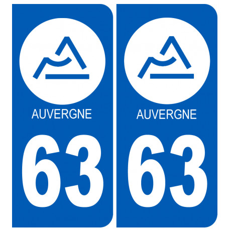 immatriculation 03 Auvergne du Puy de Dôme - Autocollant(sticker)