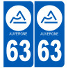 immatriculation 03 Auvergne du Puy de Dôme - Autocollant(sticker)