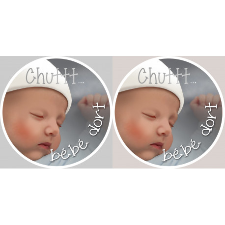 Chuttt bébé dort - 2x4.5cm - Autocollant(sticker)