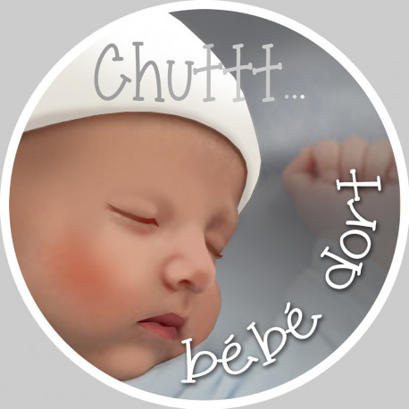 Chuttt bébé dort - 10cm - Autocollant(sticker)
