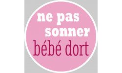 bébé dort fille ne pas sonner -15cm - Autocollant(sticker)