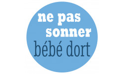 bébé dort garçon ne pas sonner - 15cm - Autocollant(sticker)