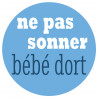 bébé dort garçon ne pas sonner - 15cm - Autocollant(sticker)