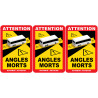 Angles morts bus et car - 3 stickers de 17x25cm - Autocollant(sticker)