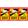 Angles morts poids lourds (3 fois 17x25cm) - Sticker/autocollant