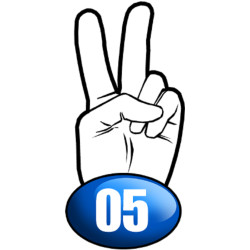 salut de motard département 05 - 15x7,2cm - Sticker/autocollant