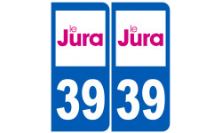 immatriculation 39 (Jura) - Autocollant(sticker)