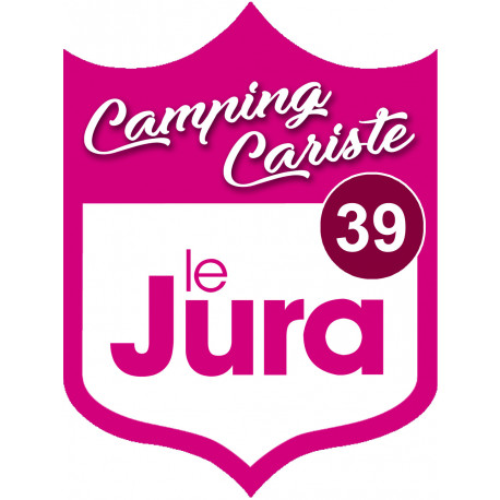 blason camping cariste Jura 39 - 20x15cm - Autocollant(sticker)