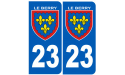 immatriculation Berry 23 (la Creuse) - Autocollant(sticker)