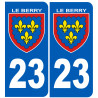 immatriculation Berry 23 (la Creuse) - Autocollant(sticker)