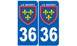 immatriculation Berry 36 (l'Indre) - Autocollant(sticker)