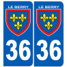 immatriculation Berry 36 (l'Indre) - Autocollant(sticker)