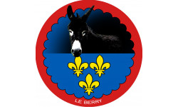 L'âne grand noir du Berry - 10 cm - Autocollant(sticker)