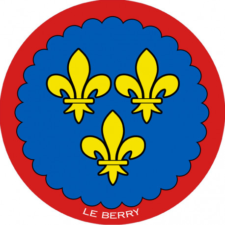 Blason du Berry - 10 cm - Autocollant(sticker)