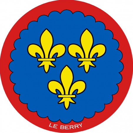 Blason du Berry - 10 cm - Autocollant(sticker)